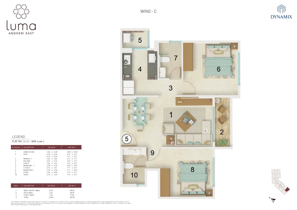 2 BHK Luxe Wing C